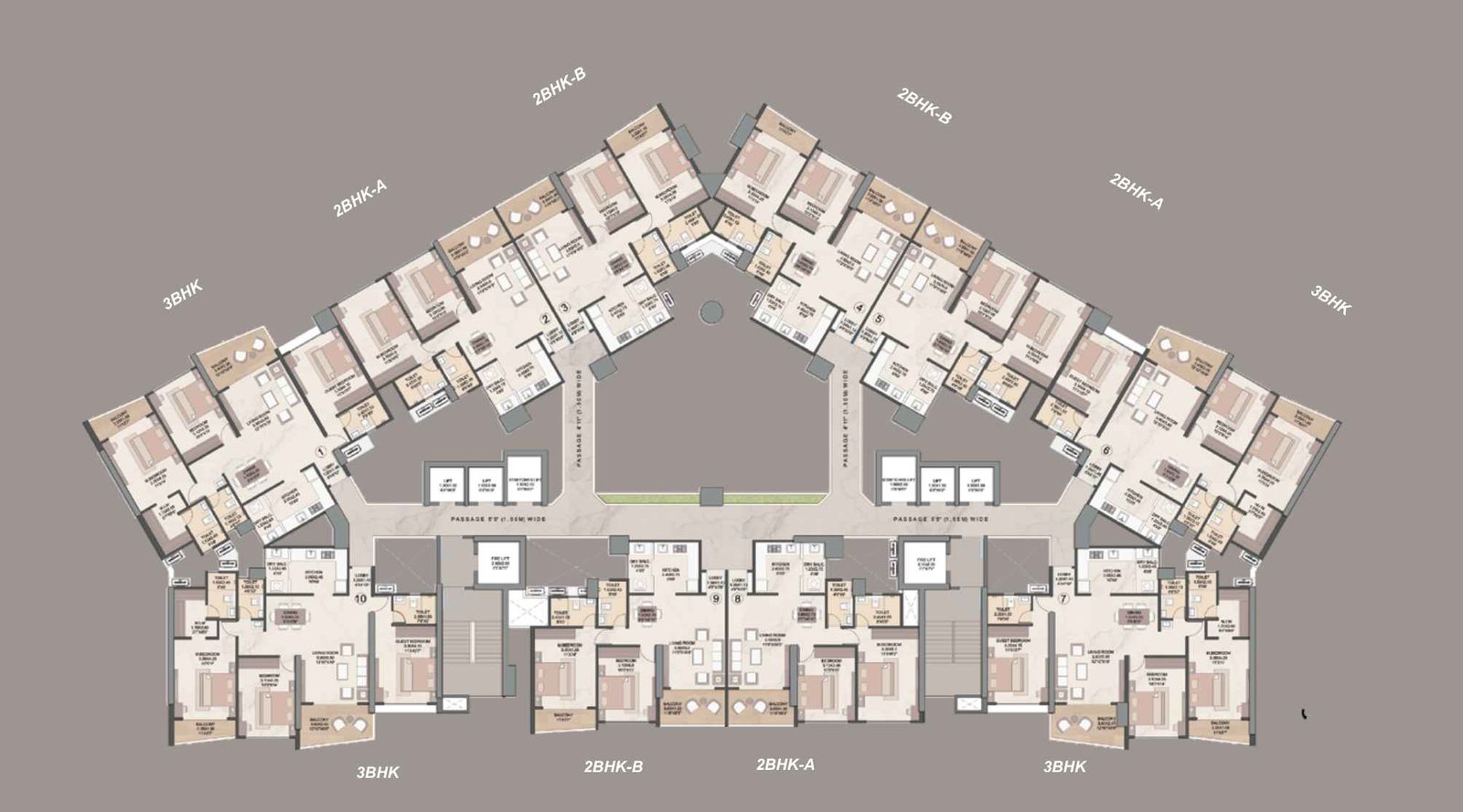 Liveince-Unione-Typical-floor-plan-3BHK