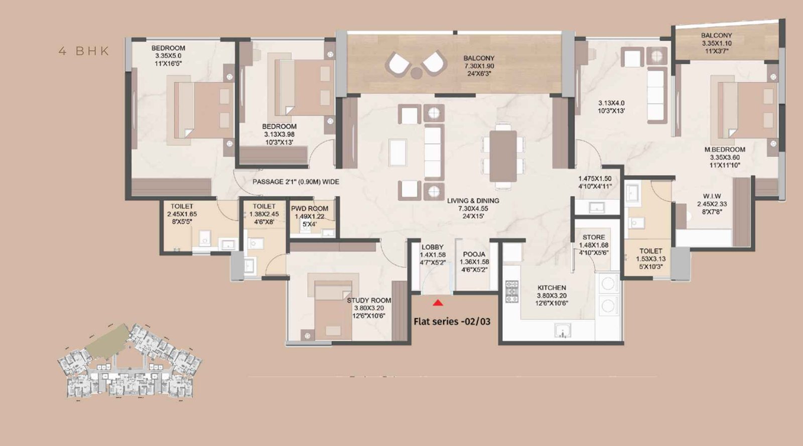 Livience-Unione-4BHK-Floor-Plan-1818-sqft