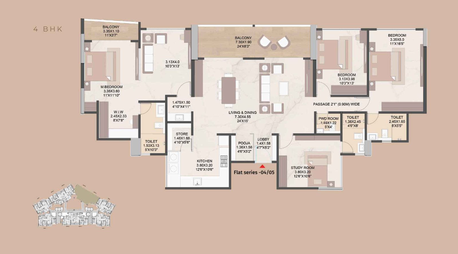 Livience-Unione-4BHK-Floor-plan