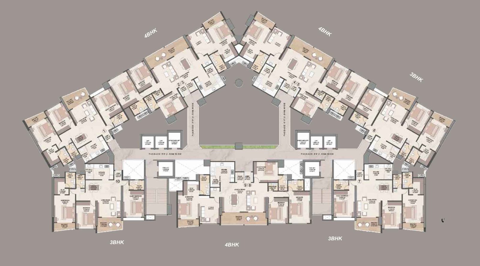 Livience-Unione-Typical-Floor-plan-4BHK